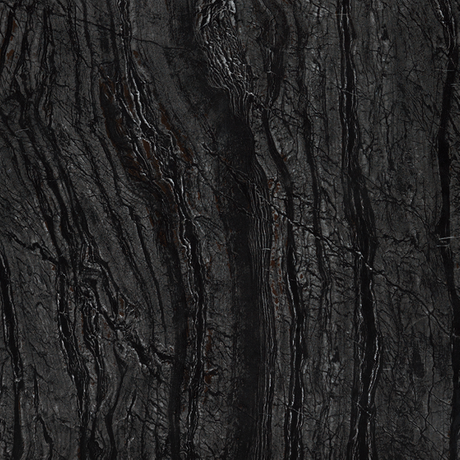 काले-भूरे रंग की प्राचीन लकड़ी जैसी दरारों वाली चमकदार चीनी मिट्टी की टाइल