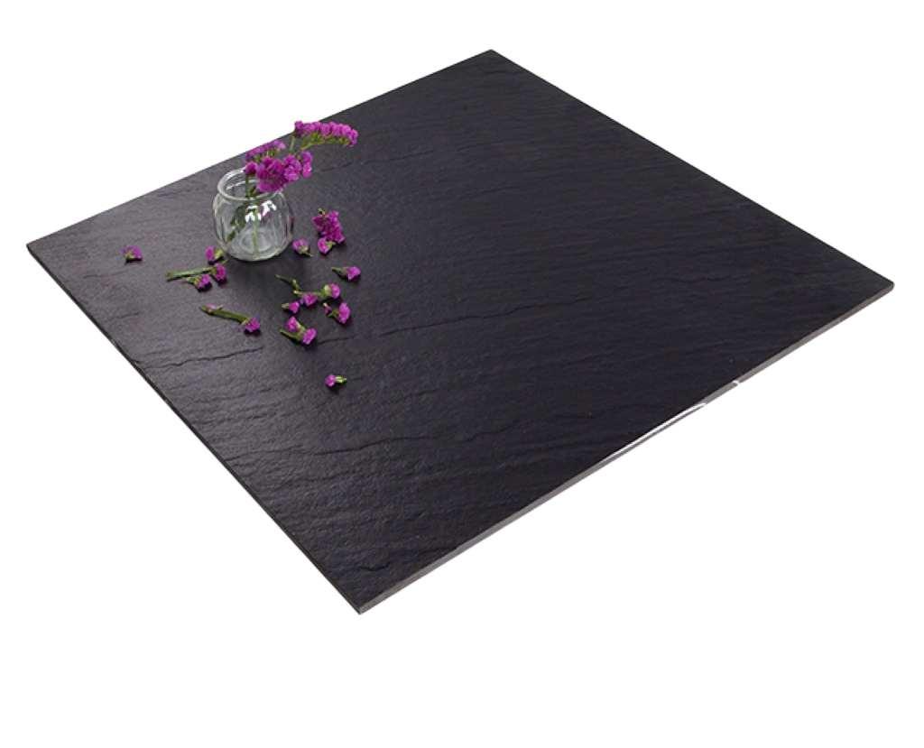 सुपर ब्लैक शिस्ट-बनावट वाली मैट टाइलें