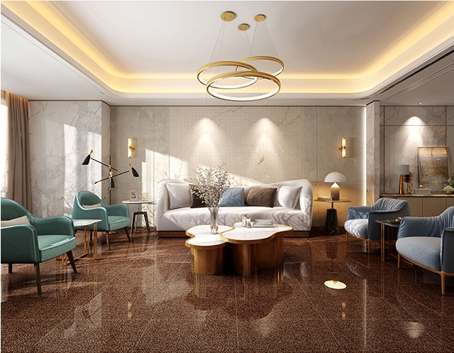 गैर पर्ची चमकता हुआ चीनी मिट्टी के बरतन टाइल