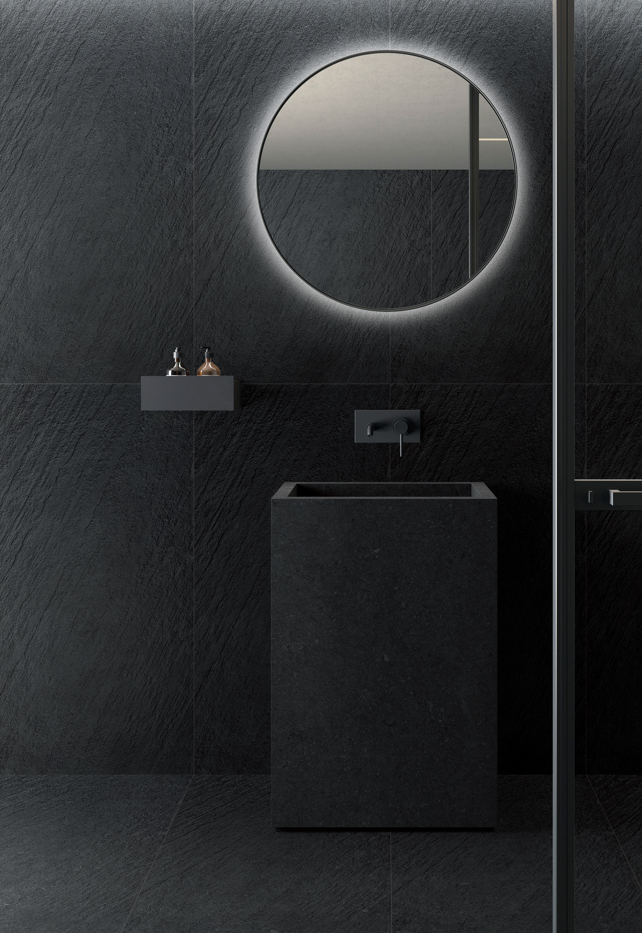 बनावट वाली चमकदार चीनी मिट्टी की टाइल