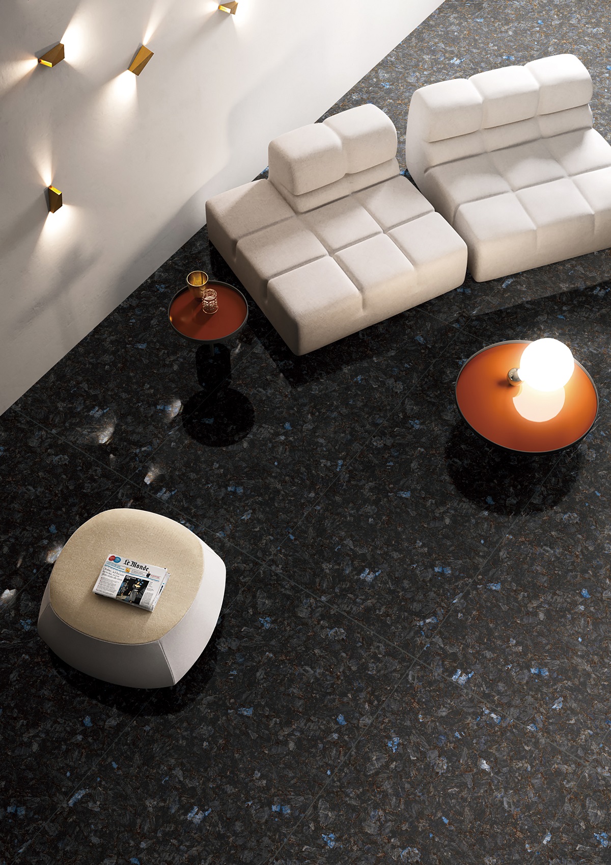 जेड लुक स्लैब काली टाइल